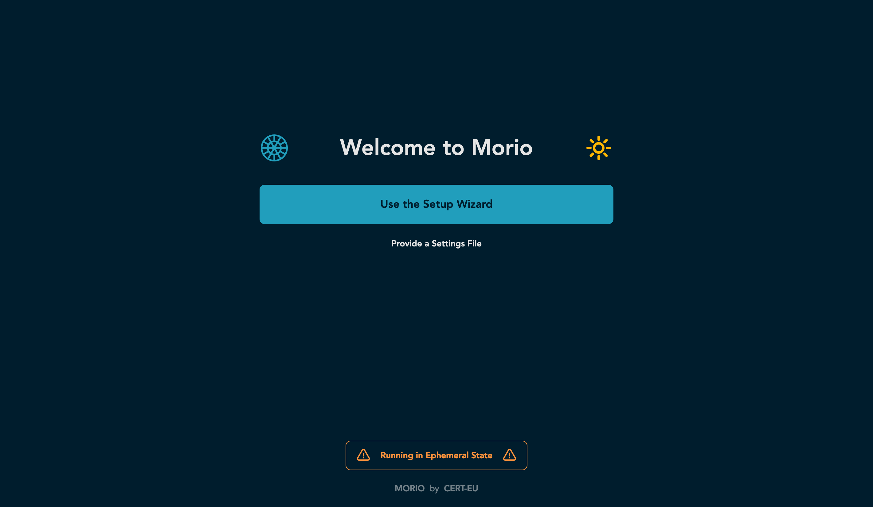 Morio UI in ephemeral state